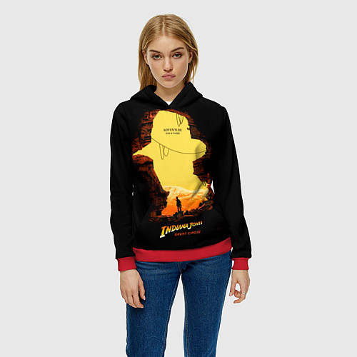 Женская толстовка Indiana Jones and the Great Circle / 3D-Красный – фото 3