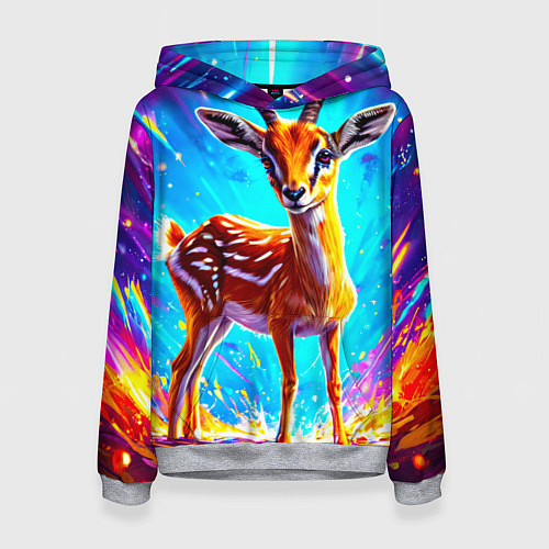 Женская толстовка Газель малыш / 3D-Меланж – фото 1