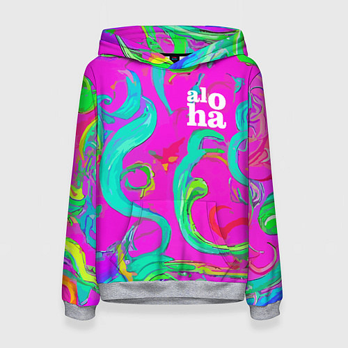 Женская толстовка Abstract floral pattern - aloha / 3D-Меланж – фото 1