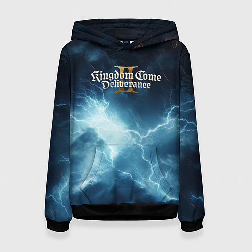 Женская толстовка Kingdom Come Deliverance 2 logo sky / 3D-Черный – фото 1