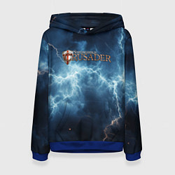 Толстовка-худи женская Stronghold сrusader сила молний, цвет: 3D-синий