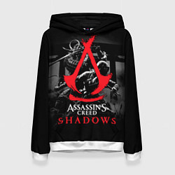 Толстовка-худи женская Assassins Creed Shadows - samurai, цвет: 3D-белый