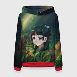 Толстовка-худи женская МаоМао и лягушка - Монолог Фармацевта, цвет: 3D-красный