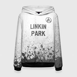 Толстовка-худи женская Linkin Park 2024 - white gradient посередине, цвет: 3D-черный