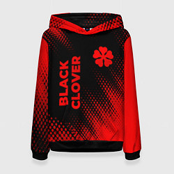 Толстовка-худи женская Black Clover - red gradient вертикально, цвет: 3D-черный