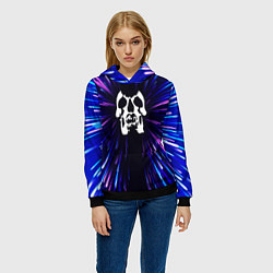 Толстовка-худи женская Deftones neon energy, цвет: 3D-черный — фото 2