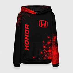 Толстовка-худи женская Honda - red gradient вертикально, цвет: 3D-черный