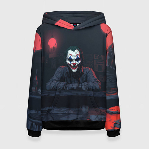 Женская толстовка Джокер в пустом баре / 3D-Черный – фото 1
