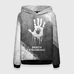 Толстовка-худи женская Death Stranding - grey gradient, цвет: 3D-черный