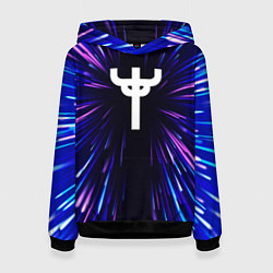 Толстовка-худи женская Judas Priest neon energy, цвет: 3D-черный