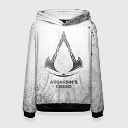 Толстовка-худи женская Assassins Creed - white gradient, цвет: 3D-черный