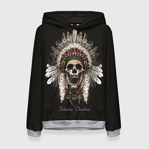 Женская толстовка Cherokee Indian / 3D-Меланж – фото 1