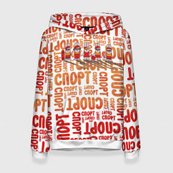 Толстовка-худи женская КролСпорт, цвет: 3D-белый