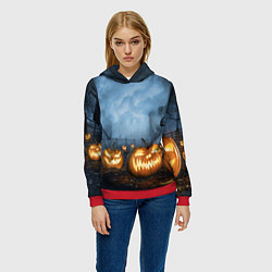 Толстовка-худи женская Костюмы для halloween, цвет: 3D-красный — фото 2