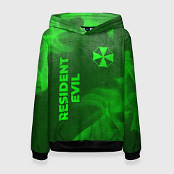 Женская толстовка Resident Evil - green gradient вертикально