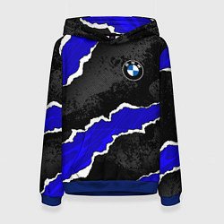 Женская толстовка BMW - синие разрывы
