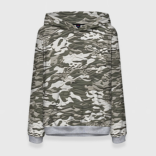 Женская толстовка Фактурный камуфляж / 3D-Меланж – фото 1