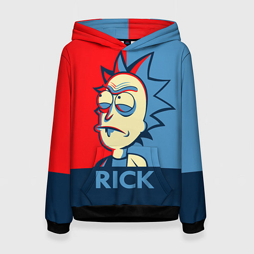 Женская толстовка Rick pop art / 3D-Черный – фото 1