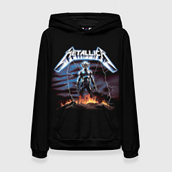 Толстовка-худи женская Metallica - neon fantasy, цвет: 3D-черный