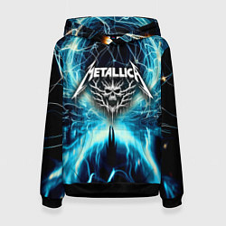Толстовка-худи женская Neon glow - Metallica, цвет: 3D-черный