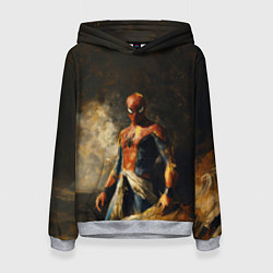 Толстовка-худи женская Spider man poster, цвет: 3D-меланж