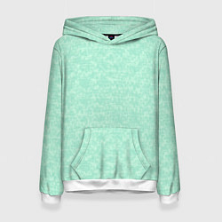 Толстовка-худи женская Аквамарин однотонный текстурированный, цвет: 3D-белый