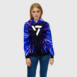 Толстовка-худи женская Seventeen neon energy, цвет: 3D-черный — фото 2