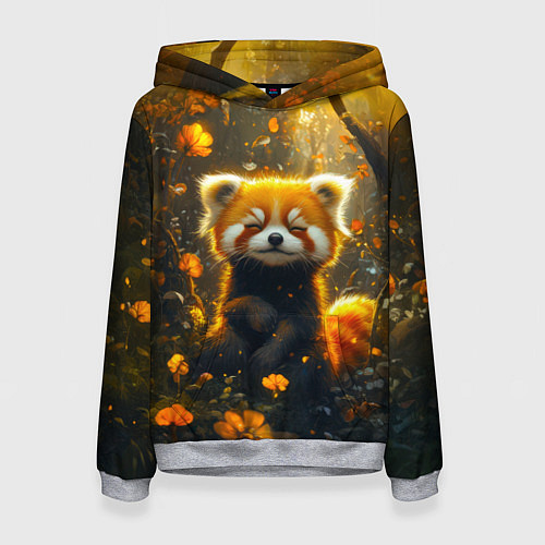 Женская толстовка Умилительная красная панда / 3D-Меланж – фото 1