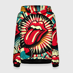 Женская толстовка Logo of the Rolling Stones - pop art