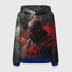 Толстовка-худи женская Black Spider-man, цвет: 3D-синий