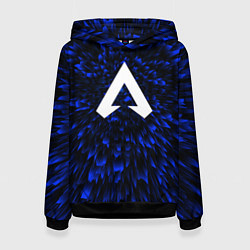 Толстовка-худи женская Apex Legends blue energy, цвет: 3D-черный