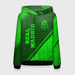 Женская толстовка Real Madrid - green gradient вертикально