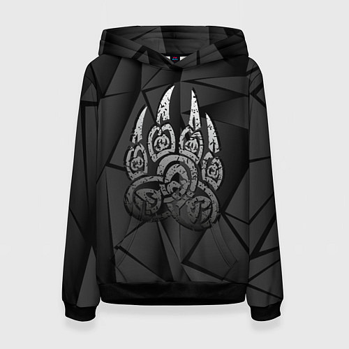 Женская толстовка Велес лапа медведя / 3D-Черный – фото 1