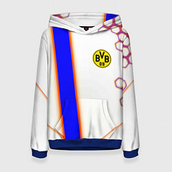 Толстовка-худи женская Borussia geometry sport, цвет: 3D-синий