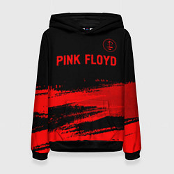 Женская толстовка Pink Floyd - red gradient посередине