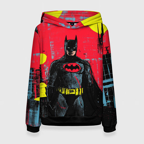 Женская толстовка Бэтмен красками / 3D-Черный – фото 1