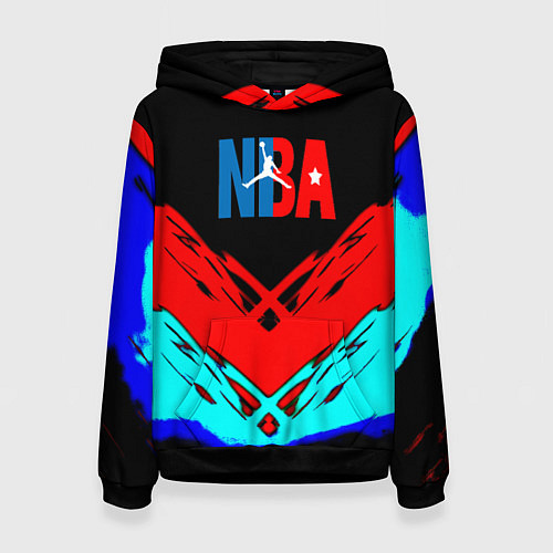 Женская толстовка NBA краски геометрия / 3D-Черный – фото 1