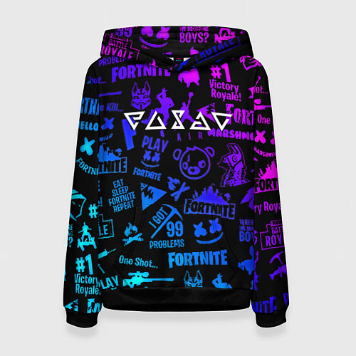 Женская толстовка Ведьмак логотипы игр / 3D-Черный – фото 1