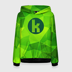 Толстовка-худи женская The Killers green poly, цвет: 3D-черный