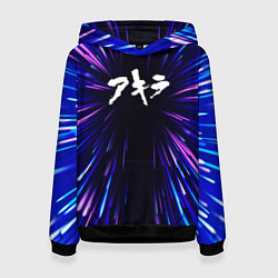 Толстовка-худи женская Akira neon energy, цвет: 3D-черный