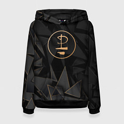 Толстовка-худи женская Pink Floyd golden poly, цвет: 3D-черный