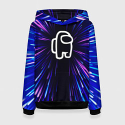 Толстовка-худи женская Among Us neon energy, цвет: 3D-черный
