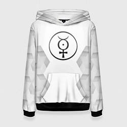 Толстовка-худи женская Marilyn Manson white poly, цвет: 3D-черный