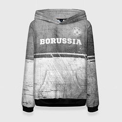 Толстовка-худи женская Borussia - grey gradient посередине, цвет: 3D-черный