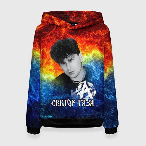 Женская толстовка Сектор газа Юрий Хой / 3D-Черный – фото 1