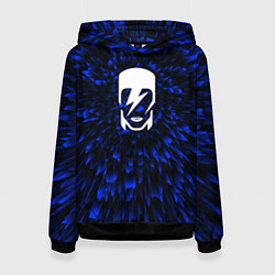 Толстовка-худи женская David Bowie blue energy, цвет: 3D-черный