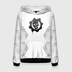 Толстовка-худи женская Gears of War white poly, цвет: 3D-черный