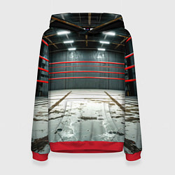 Толстовка-худи женская Красный ринг, цвет: 3D-красный