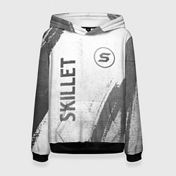 Толстовка-худи женская Skillet - white gradient вертикально, цвет: 3D-черный