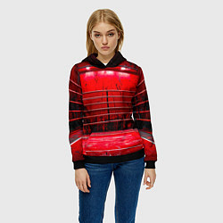 Толстовка-худи женская Красный ринг, цвет: 3D-черный — фото 2